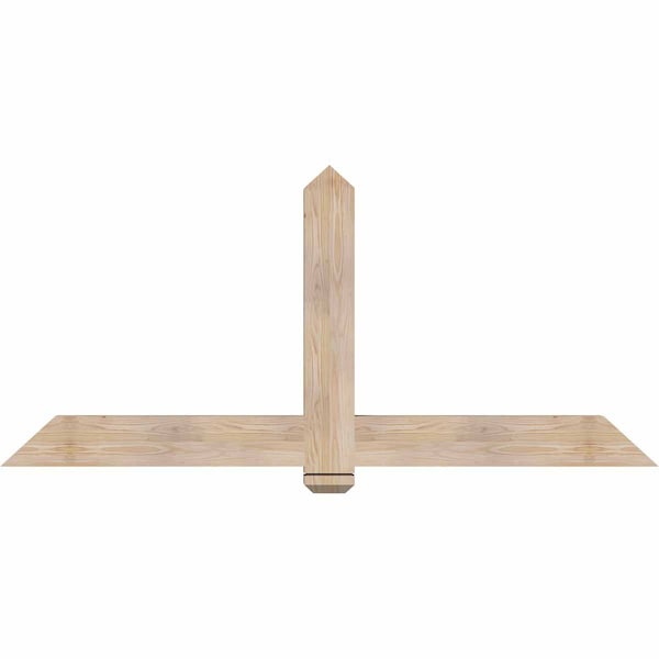 Ekena Millwork Eugene Smooth Timber Gable Bracket, Douglas Fir, 72"W x 33"H x 3 1/2"D x 5 1/2"F, 11/12 Pitch GBW072X33X0406EUG00SDF - main